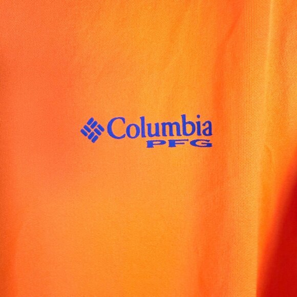Columbia PFG Terminal Tackle Shirt Mens L Orange Long Sleeve Moisture Wicking - Picture 3 of 16